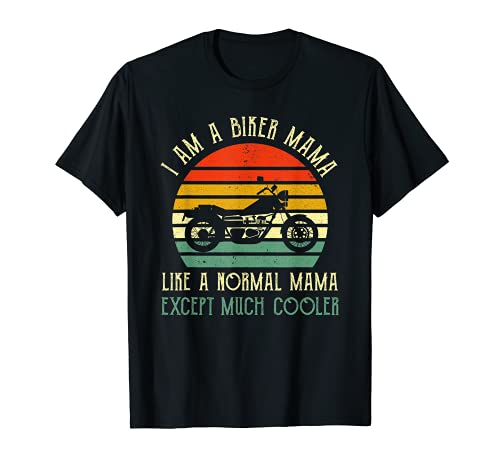 Motocicleta Biker Mama Rider Riding Moto Día de la Madre Camiseta