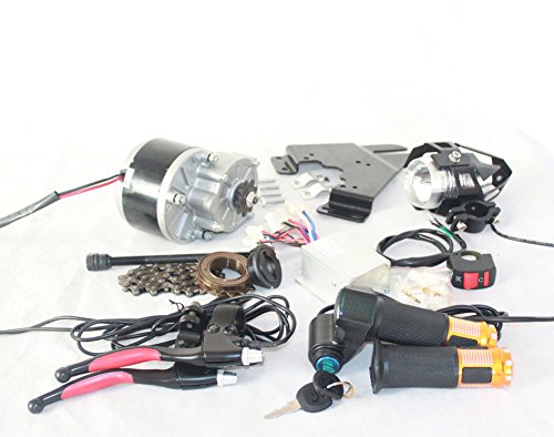 Motor de Cepillo L-Fast 250W para Acelerador de Bicicleta con Interruptor de Llave y Kit de Motor Simple de Voltaje para Bicicleta eléctrica DIY (24V 250W)