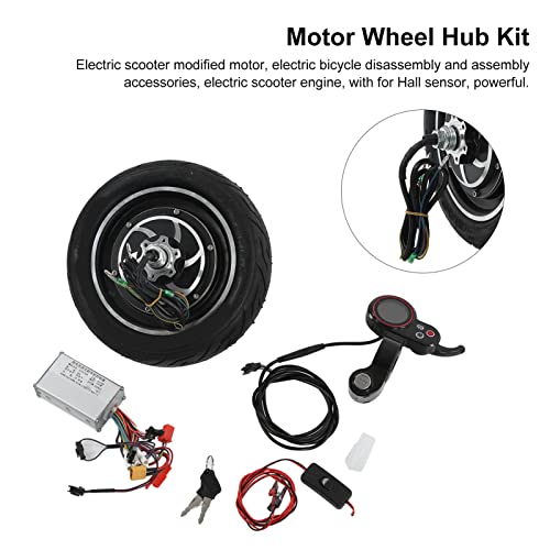 Motor de Cubo de Rueda Y Manija de Visualización del Pulgar, Kit de Cubo de Rueda de Motor 12~35 KM/H Velocidad 500 W Potente para Scooters Eléctricos para Bicicletas Eléctricas para