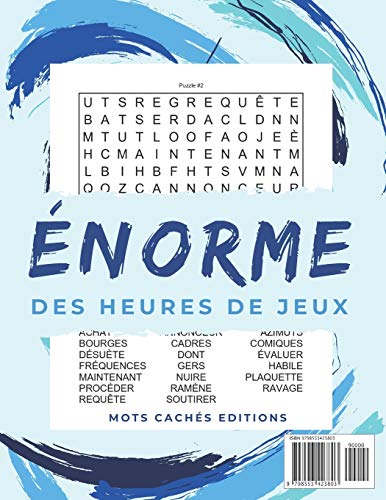 MOTS MÊLÉS ADULTES XXL: GROS CARACTÈRES | 4000 MOTS CACHÉS | 200 GRILLES AVEC SOLUTIONS | GRAND FORMAT 21,5 x 27,94 cm | PUZZLES PARFAIT POUR ADULTE, JUNIOR DÈS 12 ANS ET SENIOR | IDÉE DE CADEAU