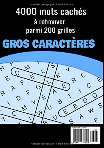 Mots Mêlés: Pour Adultes et Juniors | Gros Caractères | Carnet de Mots Mêlés de 200 grilles & 4000 mots avec solutions | 17.78 x 25.4 cm - 252 pages | Cadeau idéal pour vos adolescents