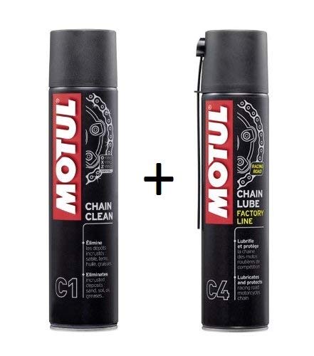 MOTUL Pack +ECONOMICO Spray Cadena C1 400ml Limpia C4 ENGRASE Special Carretera