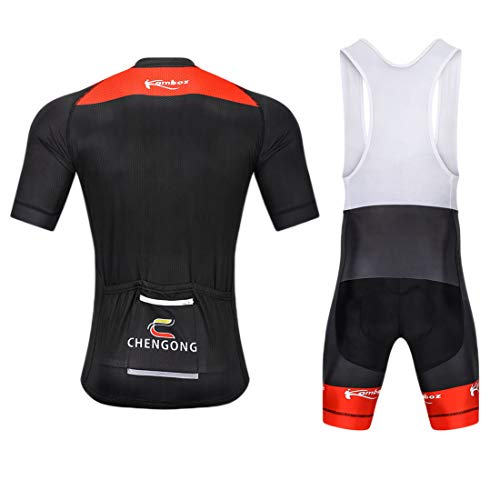 Mountain Bike Cycling Jersey Set Jersey de Ciclismo Camisa de Manga Corta + Pantalones Cortos de Bicicleta Hombres