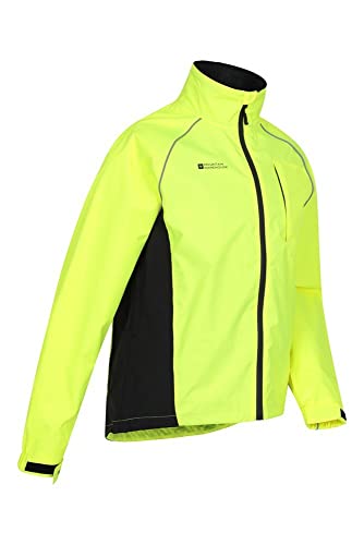 Mountain Warehouse Chaqueta Impermeable Ciclismo Adrenaline Hombre- Abrigo Lluvia Transpirable Unisex - para Running y Caminar Amarillo M