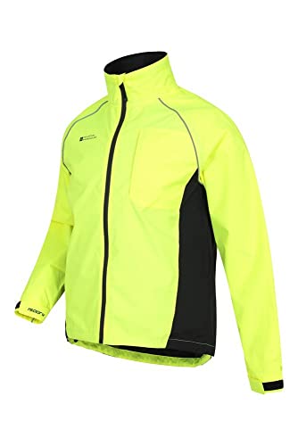 Mountain Warehouse Chaqueta Impermeable Ciclismo Adrenaline Hombre- Abrigo Lluvia Transpirable Unisex - para Running y Caminar Amarillo M