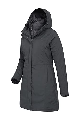 Mountain Warehouse Chaqueta Larga de Invierno 3 en 1 para Mujer de Alaskan Negro Jet 54