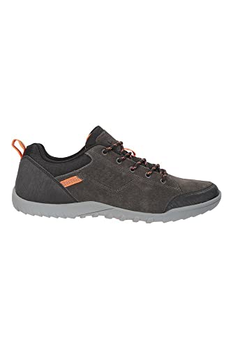 Mountain Warehouse Zapatos para Hombre Phantom II - Parte Superior de Ante Vacuno, Forro de Malla, Transpirable, protección de talón y Puntera - para Caminar, Senderismo Gris Oscuro 45