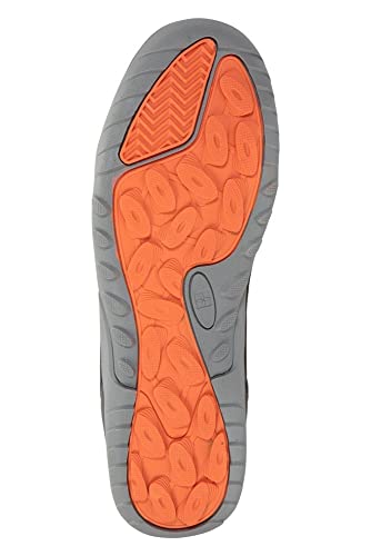 Mountain Warehouse Zapatos para Hombre Phantom II - Parte Superior de Ante Vacuno, Forro de Malla, Transpirable, protección de talón y Puntera - para Caminar, Senderismo Gris Oscuro 45