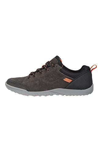 Mountain Warehouse Zapatos para Hombre Phantom II - Parte Superior de Ante Vacuno, Forro de Malla, Transpirable, protección de talón y Puntera - para Caminar, Senderismo Gris Oscuro 45