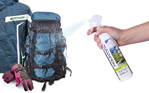 Mountval Textile Shield es un Impermeabilizante en Aerosol para Clima Húmedo y Prendas de Senderismo, Olor Agradable, Funciona con GORE-TEX, Libre de Solventes, 300 ml