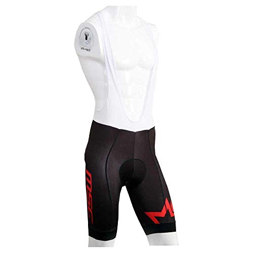 MSC Bikes CXCRACERD Culotte Corto, Hombre, Negro y Rojo, S