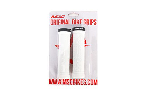 MSC Bikes Grip01 Puños de Bicicleta, Blanco, 130 mm