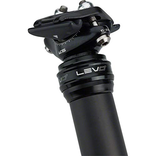 MSC Bikes Lev integrada Tija telescópica, Negro/Carbono, 31.6 mm x 400 mm/65 mm