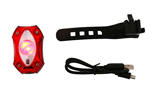 MSC Bikes LIGHTEYE Luz led Trasera roja, Negro, 65 Lumens