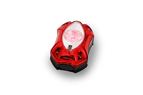 MSC Bikes LIGHTEYE Luz led Trasera roja, Negro, 65 Lumens