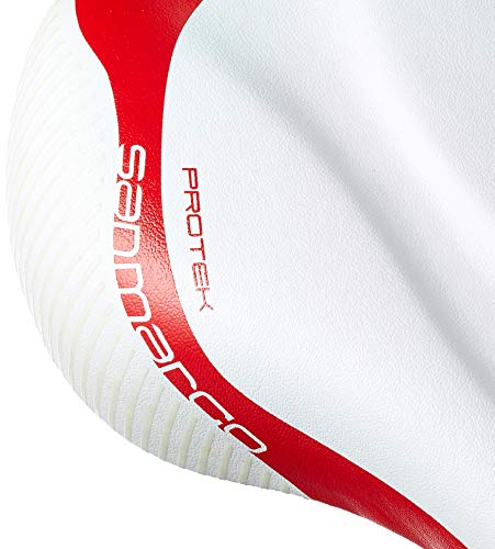 MSC Bikes Selle San Marco Era Dynamic Protek - Sillín, Color Blanco/Rojo