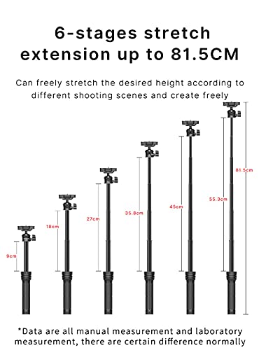 MT-34 Smartphone Trípode Extensible Trípode Cámara de Escritorio Mini Luz Soporte Trípode Vlog Selfie Stick con Soporte Teléfono 1/4" Compatible para Smartphone Camera Light Vlogging (Soporte 1,5 kg)