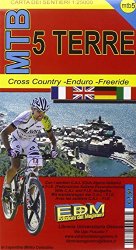 MTB 5 Terre. Carte dei sentieri di liguria per mountain bike MTB VTT