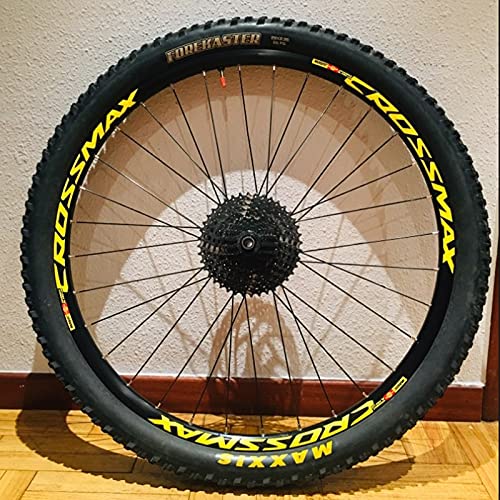 MTB Ancho de la Etiqueta de la Rueda 18mm Pro Calcomanías de la Rueda de Bicicleta Pegatinas de Bicicletas for Dos Ruedas calcomanías MTB Pegatinas de llanta (Color : 27.5er Yellow)