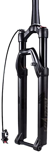 Mtb Bifurcación cuesta abajo 27.5 / 29 pulgadas Bicicleta Tenedor de suspensión, freno de disco de amortiguación de aire Tubo recto 1-1 / 2 " Rl Viaje de 105 mm a través del eje 15mm (color: a, Tamaño