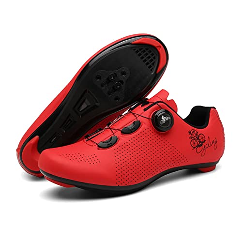 MTB Zapatillas de ciclismo de los hombres Bloqueo automático de la perilla Hebilla de la bicicleta Zapatos de bloqueo de bloqueo automáticos Zapatos de ciclismo MTB Zapatos de ciclo Non-Lock Zapatos S