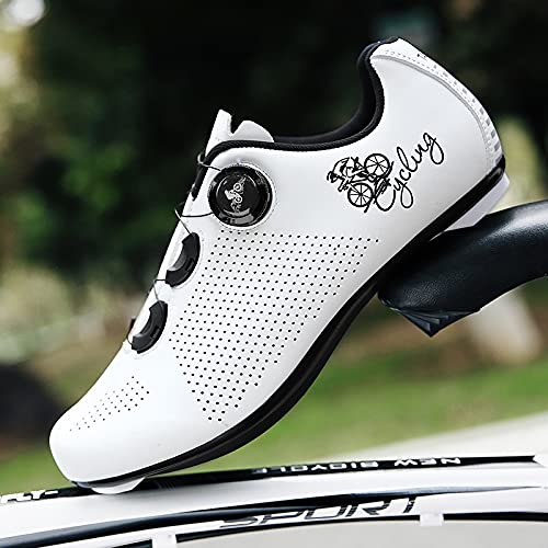 MTB Zapatillas de ciclismo de los hombres Bloqueo automático de la perilla Hebilla de la bicicleta Zapatos de bloqueo de bloqueo automáticos Zapatos de ciclismo MTB Zapatos de ciclo Non-Lock Zapatos S