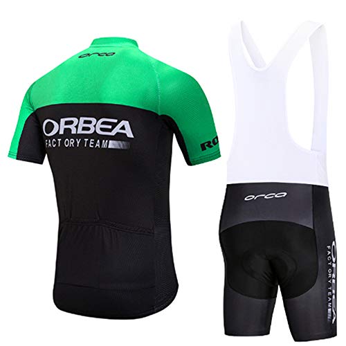 MTBHW Conjunto Traje Ciclismo para Verano Maillot Ciclismo y Pantalones Cortos Bicicleta con 3D Gel Pad Equipacion Ropa Ciclismo Hombre