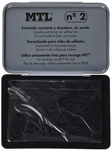 MTL 79532 - Tampón metálico de sellar, 109 x70 mm, color negro