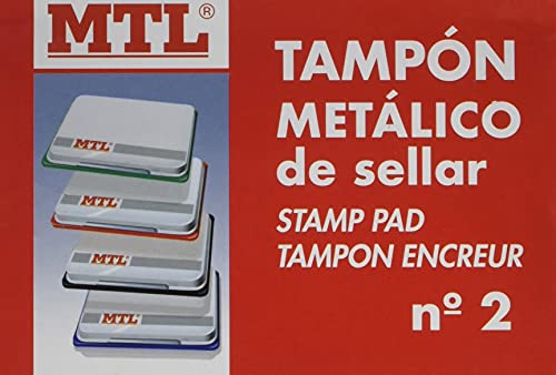 MTL 79532 - Tampón metálico de sellar, 109 x70 mm, color negro