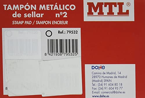 MTL 79532 - Tampón metálico de sellar, 109 x70 mm, color negro