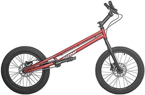 MU 20 Pulgadas Bmx Trial Bicicleta/Bici de Ensayo para Principiantes Y Avanzados, Frame Crmo Y Tenedor, con Freno,Rojo,Versión de Alto