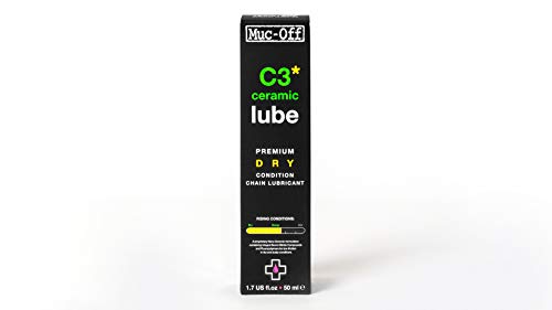 Muc Off C3 Ceramic - Lubricante cerámico para cadena de bicicleta, tiempo seco, 50 ml