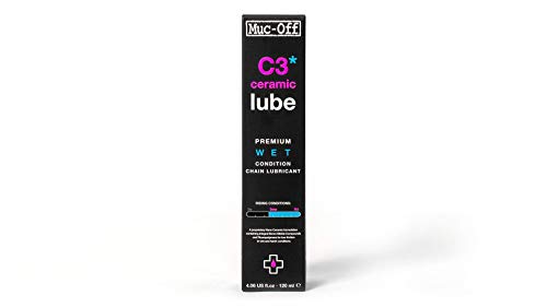 Muc-Off C3 Lubricante Cerámico para bicicletas, tiempo húmedo, 120ml