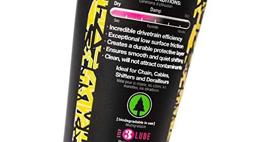 Muc Off MUC966 - Lubricante de cadena de bicicleta biodegradable, para tiempo seco, 120ml