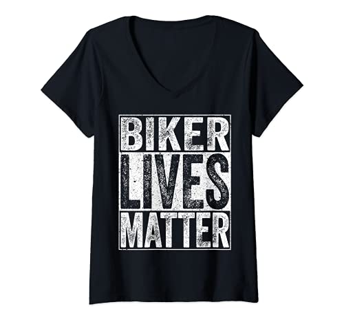 Mujer Biker Lives Matter - Camiseta para bicicleta de motocross Camiseta Cuello V