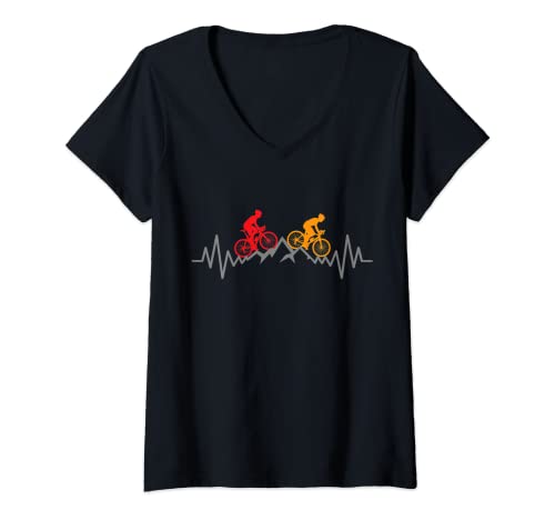 Mujer Ciclocross Bicicleta de carretera montaña bici Gravel biike Camiseta Cuello V
