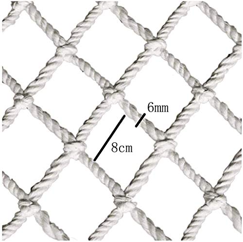 Multifunción Construcción Safenet Cerca De Escalada Cuerda Tejida Cubierta De Carga Anti-Drop Net Nylon Protección Net Al Aire Libre Blanco Niño Net(Size:1 * 2m（3 * 7ft）)