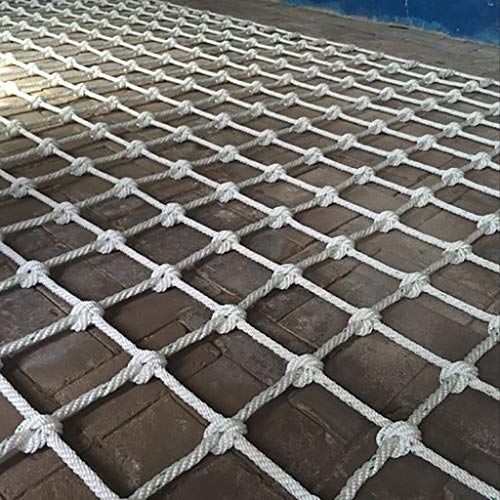 Multifunción Construcción Safenet Cerca De Escalada Cuerda Tejida Cubierta De Carga Anti-Drop Net Nylon Protección Net Al Aire Libre Blanco Niño Net(Size:1 * 2m（3 * 7ft）)