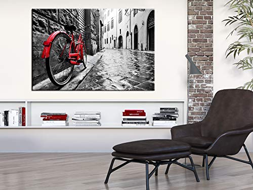 murando Cuadro en Lienzo 120x80 cm - Vintage 1 Parte Impresión en Material Tejido no Tejido Impresión Artística Imagen Gráfica Decoracion de Pared Bicicleta d-B-0080-b-b