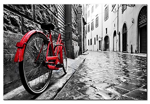murando Cuadro en Lienzo 120x80 cm - Vintage 1 Parte Impresión en Material Tejido no Tejido Impresión Artística Imagen Gráfica Decoracion de Pared Bicicleta d-B-0080-b-b