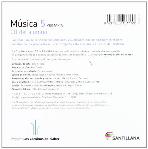 MUSICA + CD 5 PRIMARIA - 9788468009605