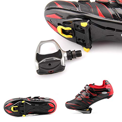 MYhose Tacos de Ciclismo para Pedales de Bicicleta Juego de Tacos SPD-SL Tacos para Pedales de Bicicleta de Carretera Dura Ace, Ultegra: SM-SH11 sh-10 sh-12 Amarillo