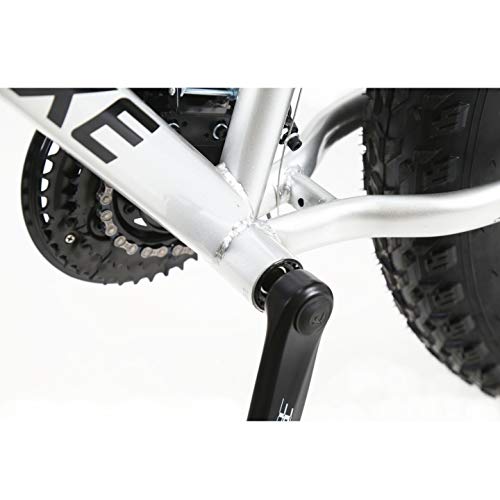 MYTNN Fatbike - Bicicleta de montaña de 26 pulgadas, 21 marchas, Shimano Fat Tyre 2020, 47 cm, color Marco plateado / llantas negras., tamaño 26 pulgadas, tamaño de cuadro 47.00, tamaño de rueda 66.04