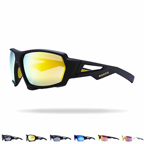 NAKED Optics Sports Sunglasses (Fullframe Black/Lens Yellow)