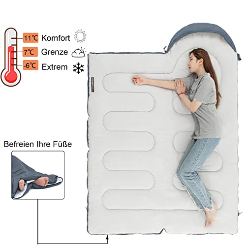 Naturehike Saco de Dormir 3 Estaciones, Resistente al Agua, Ultraligero para Adultos, para Camping, Senderismo, Actividades al Aire Libre, 220 x 85 cm, con Correa de compresión