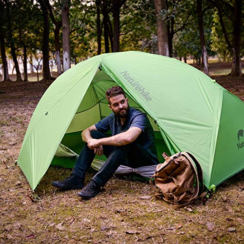 Naturehike Star-River Tienda de Campaña Ultraligera de Doble Capa para 2 Personas Mochilero Tienda de Campaña de Senderismo Impermeable (20D Verde)