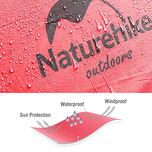 Naturehike - Tienda de campaña para 1 persona, ultraligera, impermeable, antiUV, doble capa, portátil, con huella para senderismo, ciclismo, ciclismo, 3 estaciones, tamaño grande, color rojo 210T