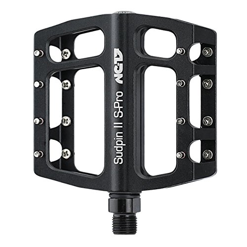 NC-17 Parent Title, Unisex, Sudpin II S-Pro CNC Plattform Pedale/Fahrrad Pedale MTB/Mountainbike Pedal/BMX Pedal / 12mm Bushing und Kugellager/CR-Mo Achse/Farbe Schwarz, Negro, Talla única