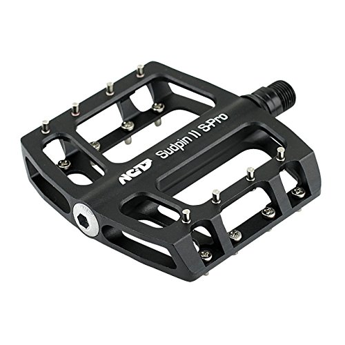 NC-17 Parent Title, Unisex, Sudpin II S-Pro CNC Plattform Pedale/Fahrrad Pedale MTB/Mountainbike Pedal/BMX Pedal / 12mm Bushing und Kugellager/CR-Mo Achse/Farbe Schwarz, Negro, Talla única