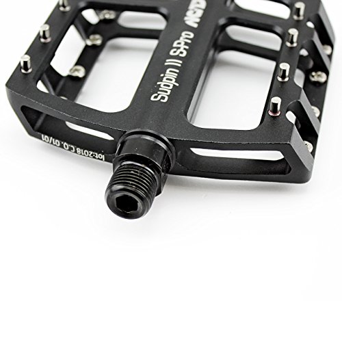 NC-17 Parent Title, Unisex, Sudpin II S-Pro CNC Plattform Pedale/Fahrrad Pedale MTB/Mountainbike Pedal/BMX Pedal / 12mm Bushing und Kugellager/CR-Mo Achse/Farbe Schwarz, Negro, Talla única